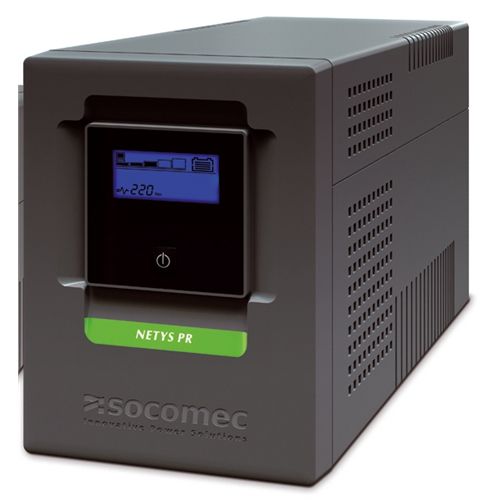 UPS Socomec NPR-1500-MT, 1500 VA, 1050 W, line-interactive, 6x C13, 1x C14, 1x RJ45, 1x USB, LCD, Tower, Negru