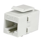 WHITE CAT 6 RJ45 COUPLER/.