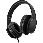 PREM 3.5MM OVER EAR HEADPHONES/W/MIC CTRL FOLDABLE BLK IN
