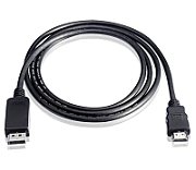 DP 1.2 TO HDMI CABLE 2M BLACK/M/M GOLD 4K30HZ