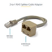 RJ45 SPLITTER CABLE ADAPTER/ADAPTER - F/M