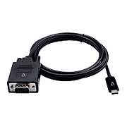 BLACK USB-C TO VGA VIDEO CABLE/USB-C MALE TO VGA MALE 2M 6.6FT