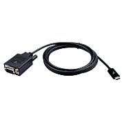 BLACK USB-C TO VGA VIDEO CABLE/USB-C MALE TO VGA MALE 2M 6.6FT