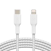 BELKIN USB-C/LIGHTNING CABLE/2M BRAIDED WHITE