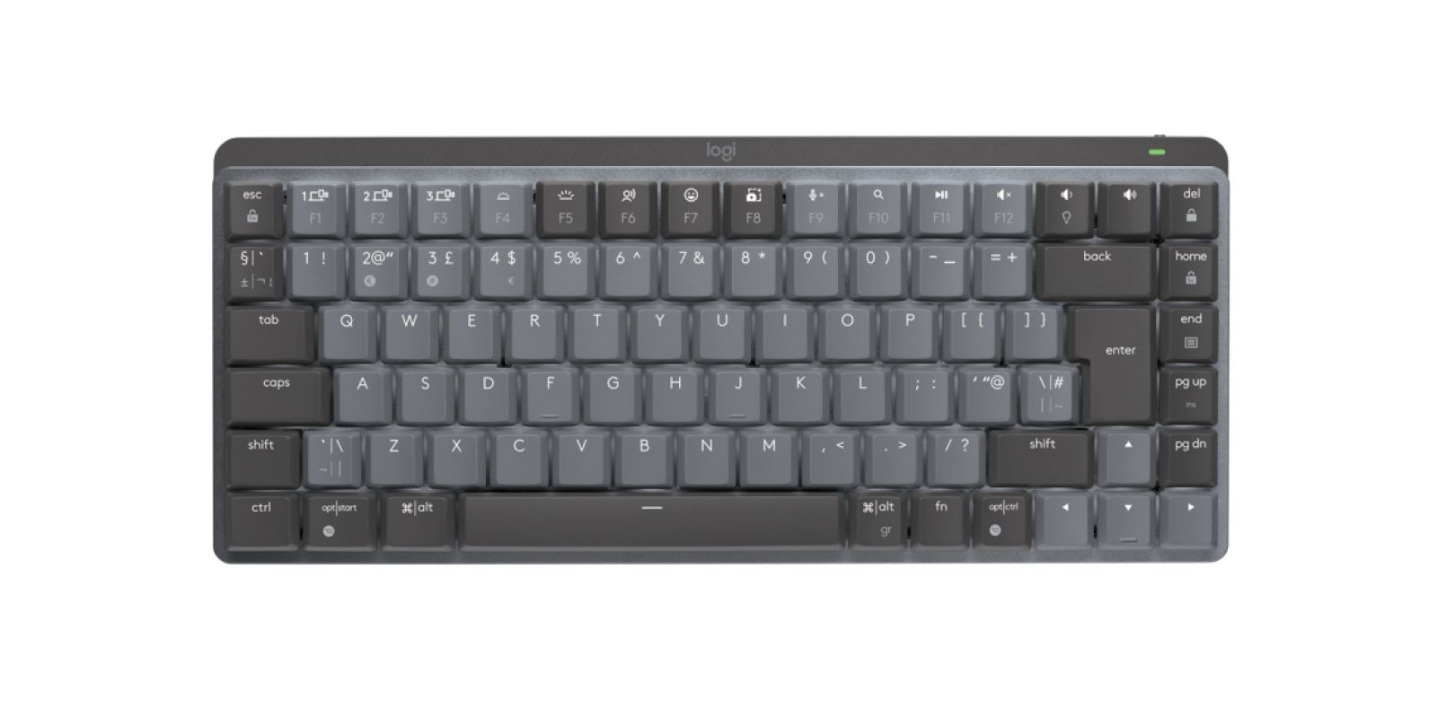 MX MECH. MINI WRLS ILLUM. KEYB/- GRAPHITE - UK - EMEA TACTILE