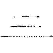 USB C TO LIGHTNING CABLE - 50CM/(20IN) COILED CABLE BLACK