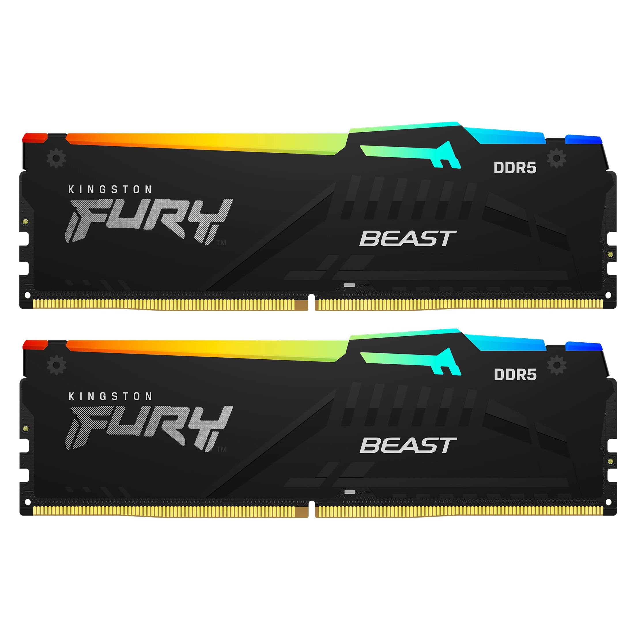 Memorie Kingston FURY Beast 16 GB DDR5 5200 MHz CL40, kit 2 x 8 GB, XMP 3.0, Negru, RGB