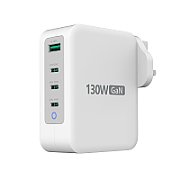 130W GAN USB-C 4-PORT CHARGER -/UK WHITE GREY