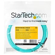5M AQUA FIBER PATCH CABLE/.