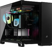Carcasa CORSAIR 2500X Micro ATX Dual Chamber Black, Tempered Glass, mATX, Cooling Layout: Top: 3x120mm sau 2x140mm, Side: 2x120mm, Bottom: 3x120mm sau 2x140mm, Rear: 1x120mm, Expansion Slots 4, 2x2.5 SSD 2x3.5 HDD, no psu included
