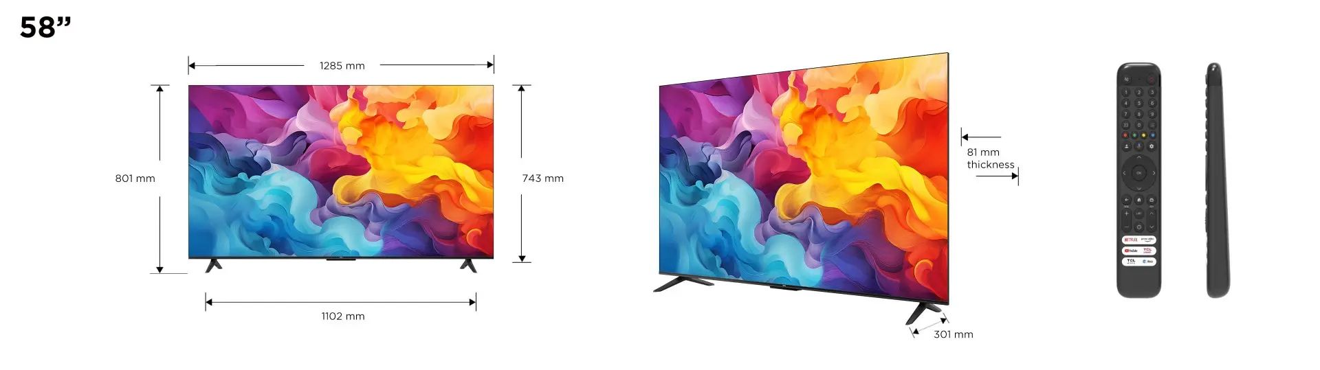 LED TV 4K 58''(147cm) TCL 58V6B