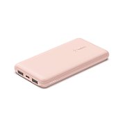 POWERBANK 10.000 MAH 12W INKL./USB-A/USB-C KABEL 15CM ROSA