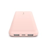 POWERBANK 10.000 MAH 12W INKL./USB-A/USB-C KABEL 15CM ROSA