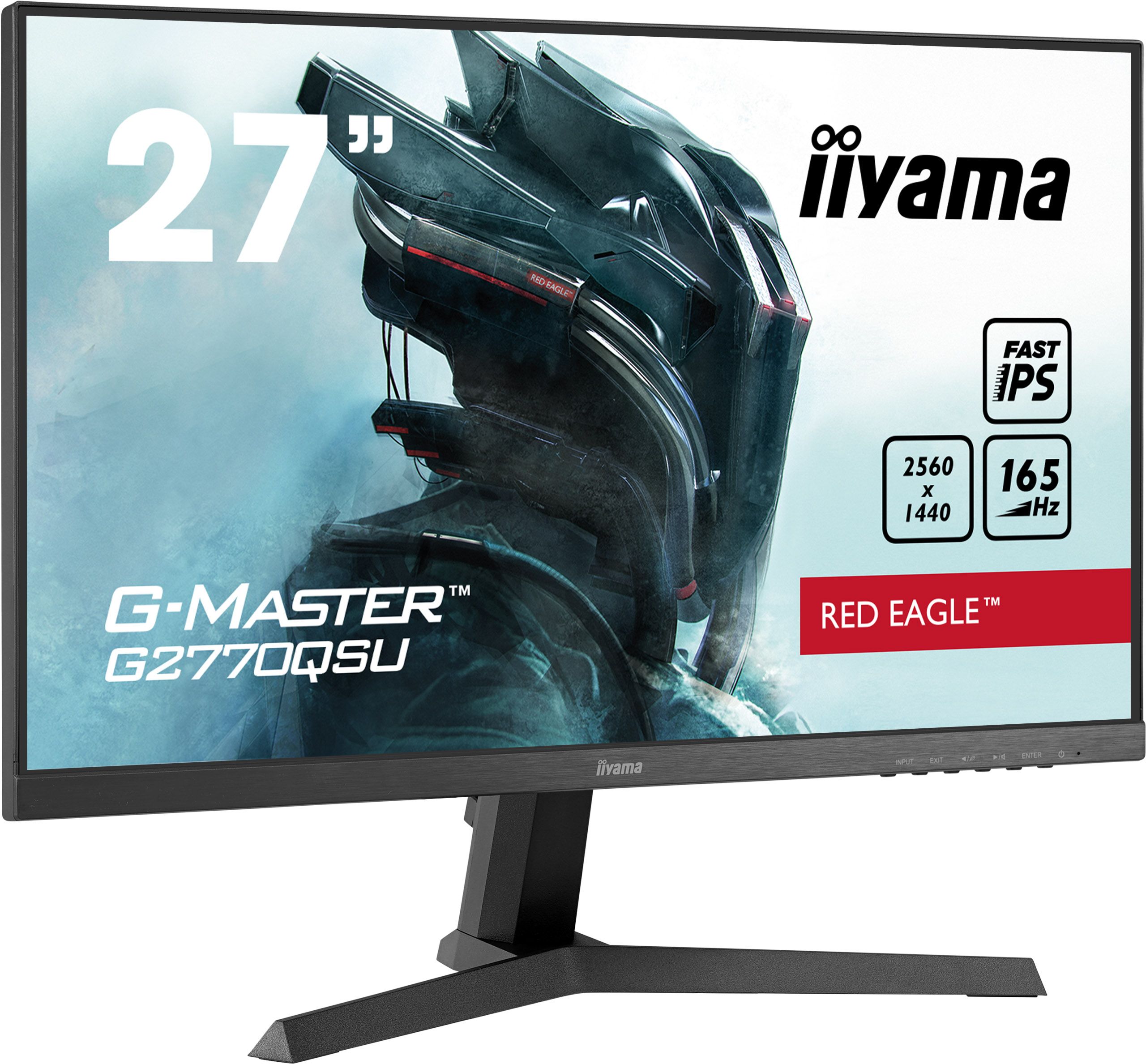 IIYAMA IIYAMA Monitor LED G2770QSU-B1 Fast IPS, matte finish 2560 x 1440 @165Hz  400 cd/m² 	0.5ms HDMI DP USB Hub tilt