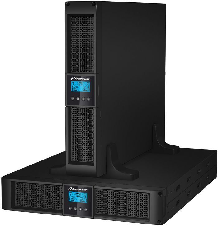 UPS PowerWalker VI 1000 ERT HID, 1000VA, 900 W, cu management, line-interactive, 4x C13, 1x C14, 1x RJ45, 1x USB, 12.0V/9.0Ah LCD, Tower/Rack 2U, Negru