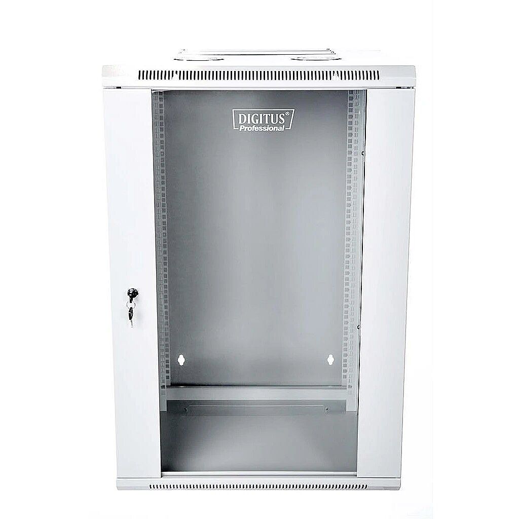 DIGITUS DN-WD19 18U/600 DIGITUS Wallmount cabinet 18U, double section, 600x6000mm, grey RAL 7035