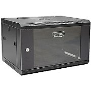 DIGITUS DN-W19 06U/450/B DIGITUS Wallmount cabinet 6U, 600x450mm, black RAL 9004