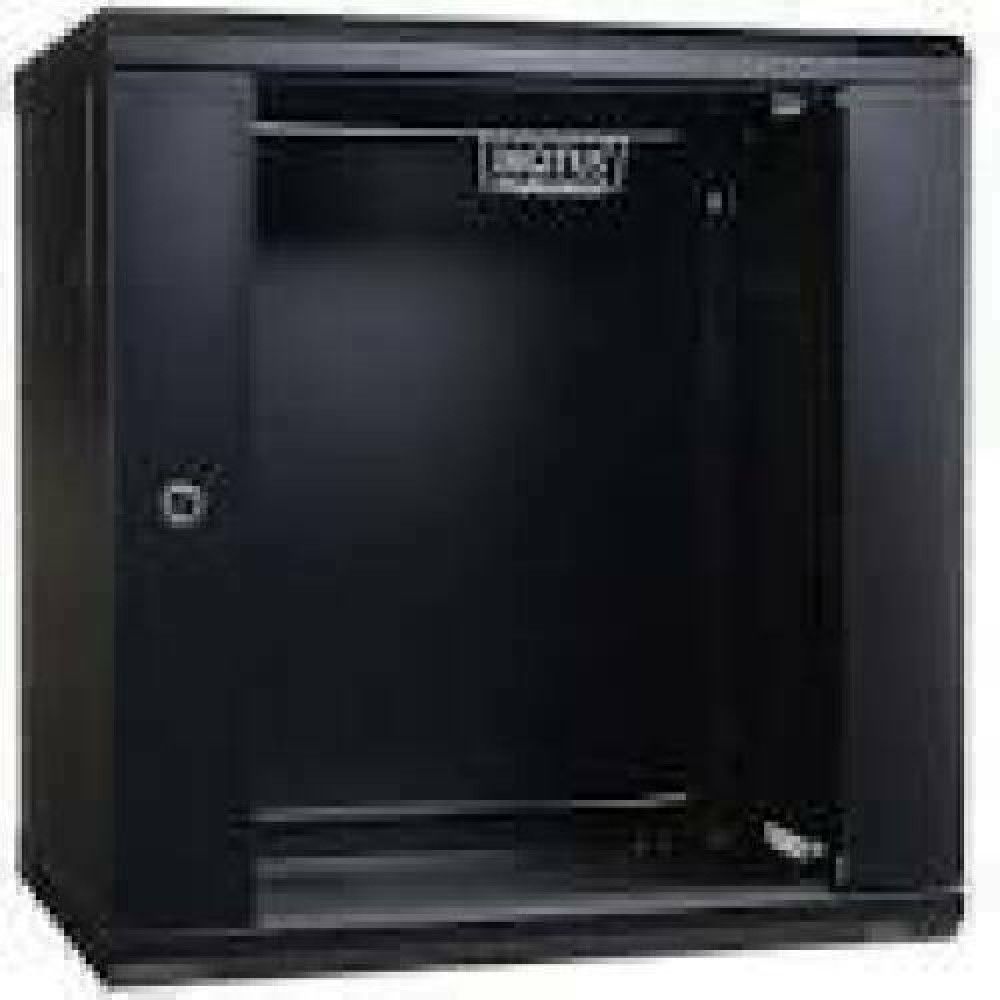 DIGITUS DN-WU19 12U/450/B DIGITUS Wall Mount Cabinet 19 12U 635/600/450mm, glass door, black, unmounted