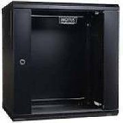 DIGITUS DN-WU19 12U/450/B DIGITUS Wall Mount Cabinet 19 12U 635/600/450mm, glass door, black, unmounted