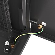 LANBERG Wall mount cabinet 19inch 6U 600x600 steel doors black flat pack