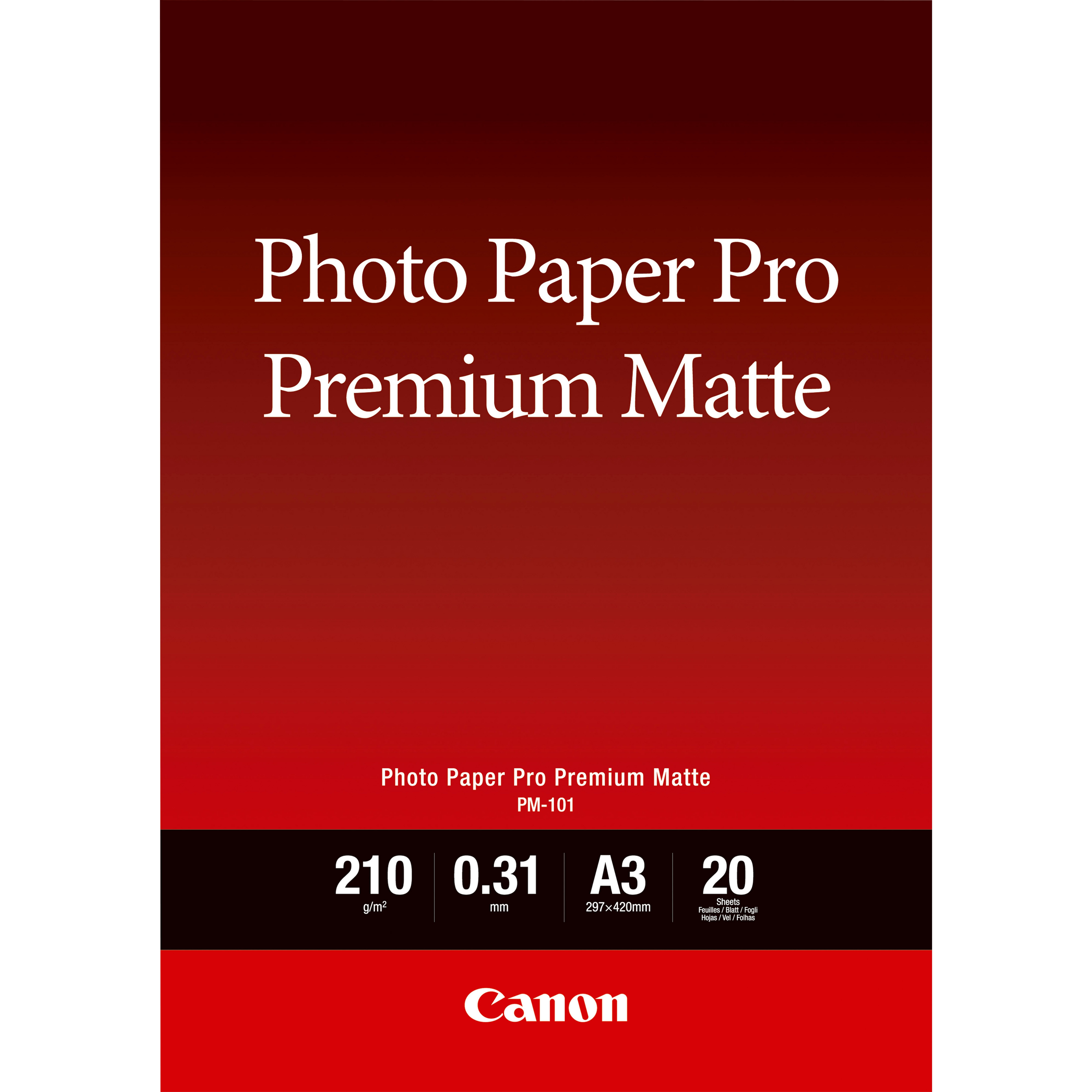 PM-101 A3 20SH PHOTO PAPER/PREMIUM MATTE A3 20 SHEETS