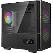 CARCASA DeepCool  CH360 DIGITAL , Mini Tower, ATX, fara sursa, 3xfan, USB 3.2 gen 1 x 1, USB 2.0 x 2, audio, PSU shroud, 4 sloturi expansiune, iluminare ARGB, negru,  R-CH360-BKAPE3D-G-1  (timbru verde 0.24lei)