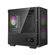 CARCASA DeepCool  CH360 DIGITAL , Mini Tower, ATX, fara sursa, 3xfan, USB 3.2 gen 1 x 1, USB 2.0 x 2, audio, PSU shroud, 4 sloturi expansiune, iluminare ARGB, negru,  R-CH360-BKAPE3D-G-1  (timbru verde 0.24lei)