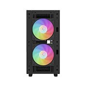 CARCASA DeepCool  CH360 DIGITAL , Mini Tower, ATX, fara sursa, 3xfan, USB 3.2 gen 1 x 1, USB 2.0 x 2, audio, PSU shroud, 4 sloturi expansiune, iluminare ARGB, negru,  R-CH360-BKAPE3D-G-1  (timbru verde 0.24lei)