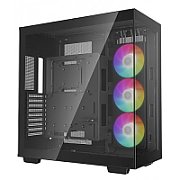 CARCASA DeepCool  CH780 , Tower, ATX, fara sursa, 1xfan, USB 3.2 gen 1 x 4, USB Type-C x 1, audio, PSU shroud, 9 sloturi expansiune, iluminare ARGB, negru,  R-CH780-BKADE41-G-1  (timbru verde 0.08lei)