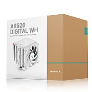 COOLER DeepCool  AK620 Digital WH ,racire aer, 6 mm5 pcs heatpipe, skt. Intel LGA 1700/1200/115x/2066/2011-v3/2011 AMD AM5/AM4, fan 120mm, 500-1850 rpm, conectare 4-pin PWM, LED RGB adresabil,  R-AK620-WHADMN-G  (timbru verde 2 lei)
