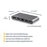 USB-C MULTIPORT ADAPTER 2XHDMI/.