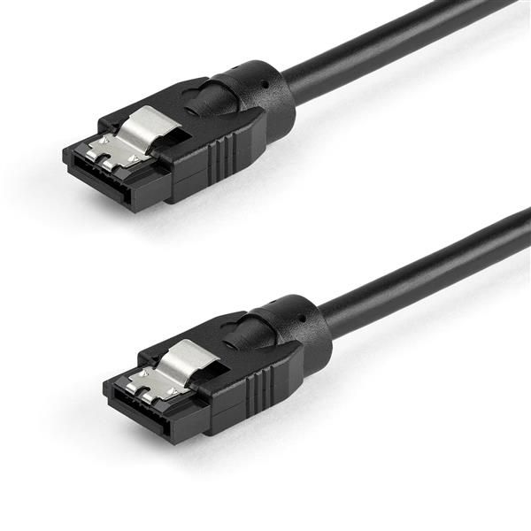 0.6 M ROUND SATA CABLE/SATA CORD - LATCHING CONNECTORS