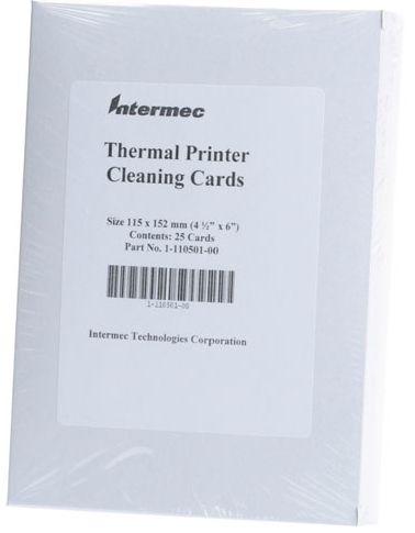 Cleaning card for 4Â´ wide Industrial Printers, 25 cards per carton