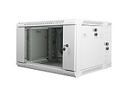 LANBERG WF02-6606-10S Lanberg wall-mounted double section rack 19 flat pack 6U/600x600mm grey