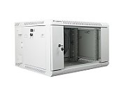 LANBERG WF02-6606-10S Lanberg wall-mounted double section rack 19 flat pack 6U/600x600mm grey