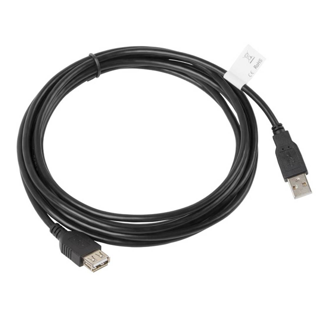 LANBERG CA-USBE-10CC-0030-BK Lanberg extension cable USB 2.0 AM-AF 3m black
