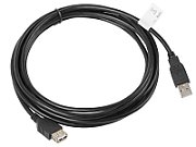 LANBERG CA-USBE-10CC-0030-BK Lanberg extension cable USB 2.0 AM-AF 3m black