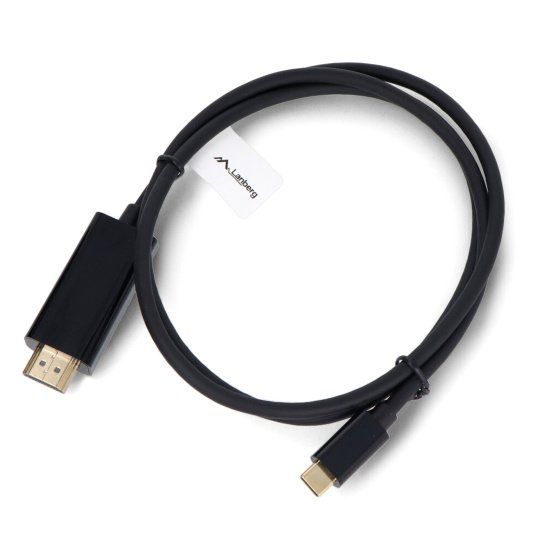 LANBERG CA-HDMI-21CU-0010-BK Lanberg cable HDMI M/M V2.0 1M Black Flat