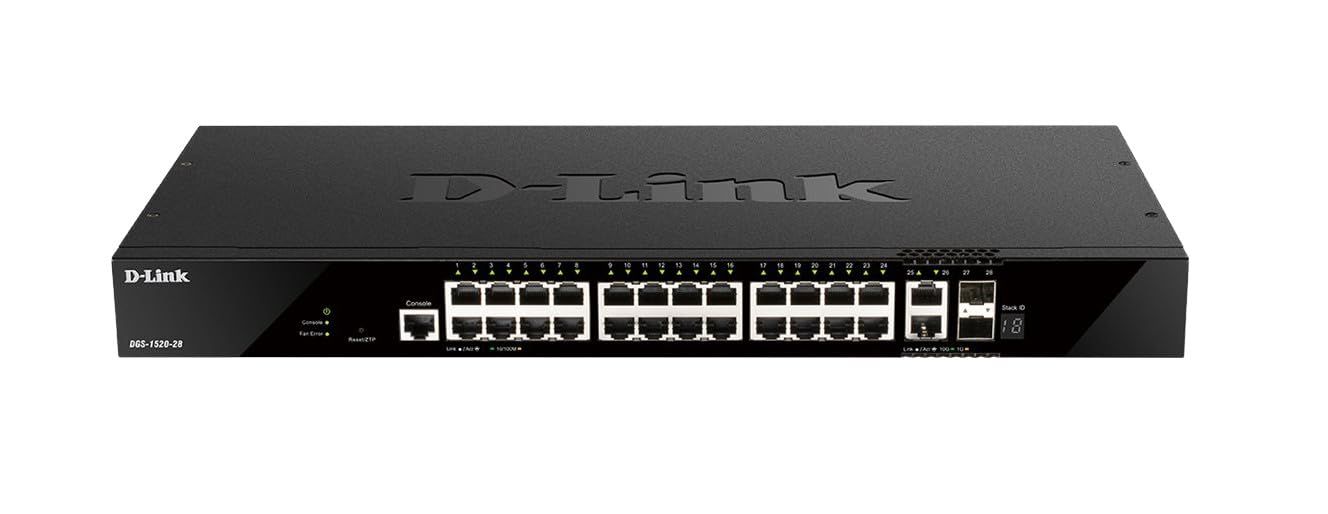 Switch D-Link DGS-1520-28/E, 28 porturi 10 / 100 / 1000 MBs
