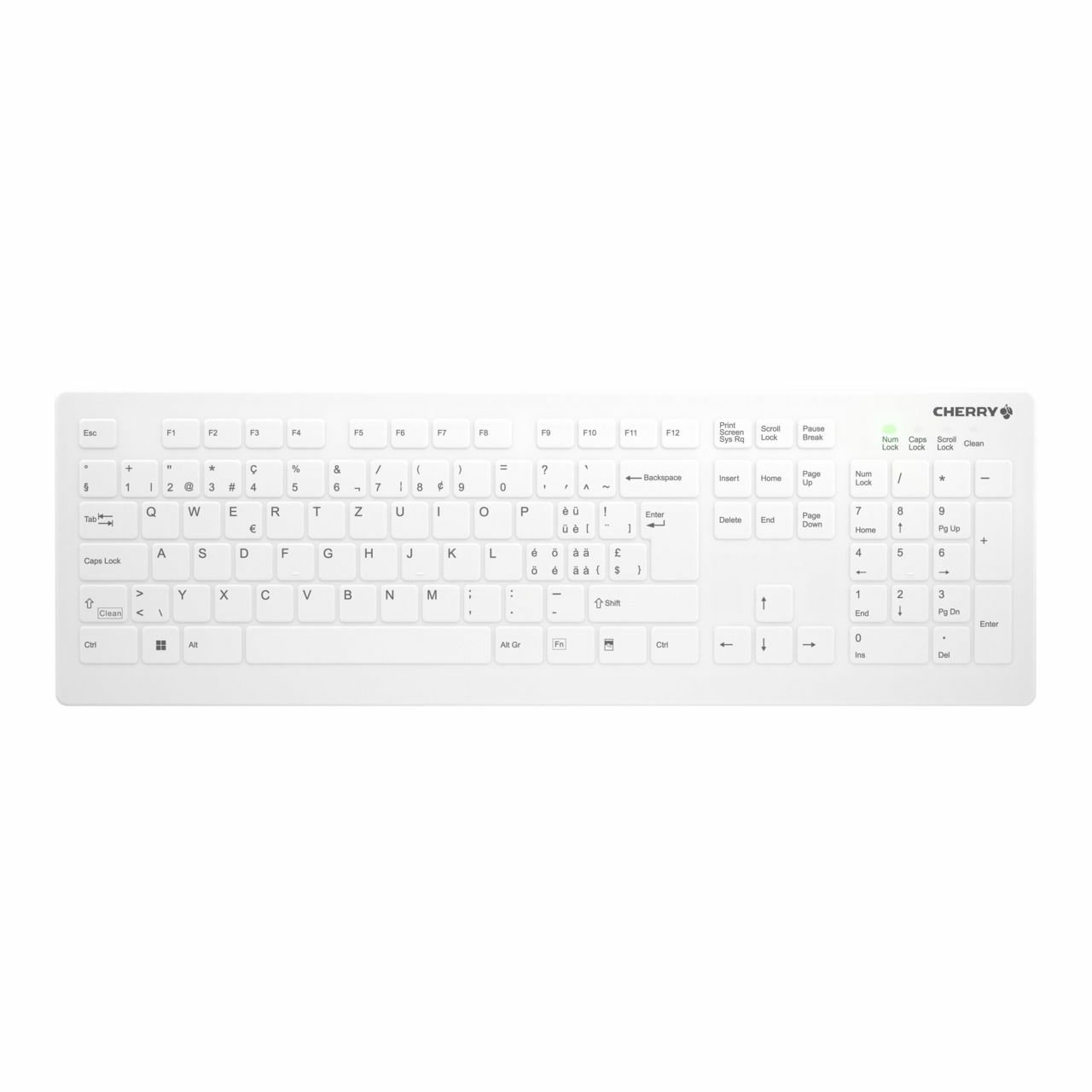 AK-C8112 MEDICAL KEYBOARD WL/WHITE
