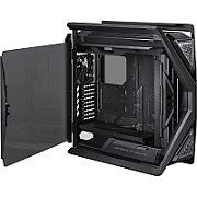 Carcasa ASUS ROG HYPERION GR701 BTF EDITION Full Tower NEGRU, Tempered Glass, Sloturi Expansiune 9+3 verticale, Drive Bays: 2x3.5/2.5  5x2.5 , Ventilatoare Suportate: 7 (spate: 1x120mm sau 1x140mm, fata: 3x120mm sau 3x140mm, sus: 3x120mm sau 3x140mm), Ventilatoare Incluse: 4 (spate: 1x140mm, fata