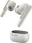 Poly Voyager Free 60+ UC White Sand Earbuds +BT700 USB-A Adapter +Touchscreen Charge Case