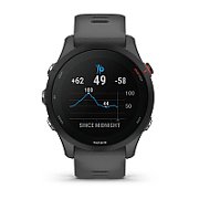 Ceas Garmin Forerunner 255, display 33mm, rezolutie displat 260x260 conectivitate Bluetooth™, ANT+, NFC, USB, functii accelerometru, giroscop, barometru, busola, termometru pentru temperatura exterioară, durata de viata baterie mod ceas inteligent: până la 14 zile, modul GNSS numai cu GPS: până la