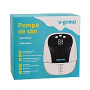 Pompa de san electrica si portabila,10 niveluri de extragere, 5 niveluri de masaj, display LED, functie de memorie, capacitate 180ml, U-Grow