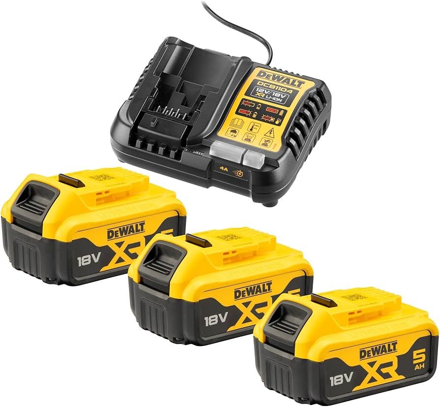 DEWALT CHARGER DCB1104 +3x5.0Ah DCB1104P3