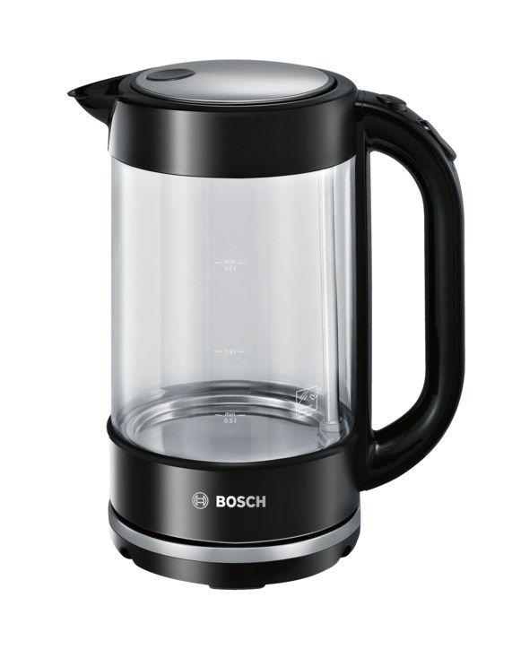 Bosch TWK70B03 electric kettle 1.7 L 2400 W Black  Transparent