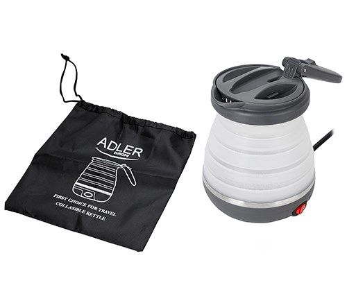 Adler AD 1279 electric kettle 0.6 L 750 W Black  White