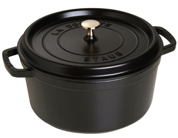 Staub Round Cast Iron Pot - Black  1.7 ltr
