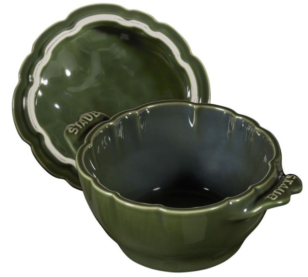 Mini Cocotte Ceramic Round Artichoke Staub - Green  470 ml