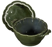 Mini Cocotte Ceramic Round Artichoke Staub - Green  470 ml